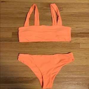 SHEIN Seam Detailed Cheeky Bikini Swimsuit